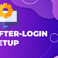 Prototype of After-login setup - Manage the first impression