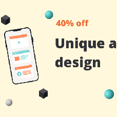 Unique design for your apps or copy an existing app design to make your project successful with a 40% discount