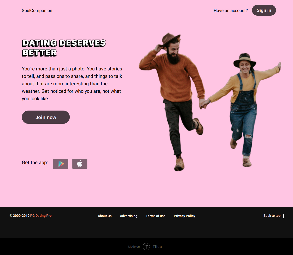 Dating deserves better - dating website template