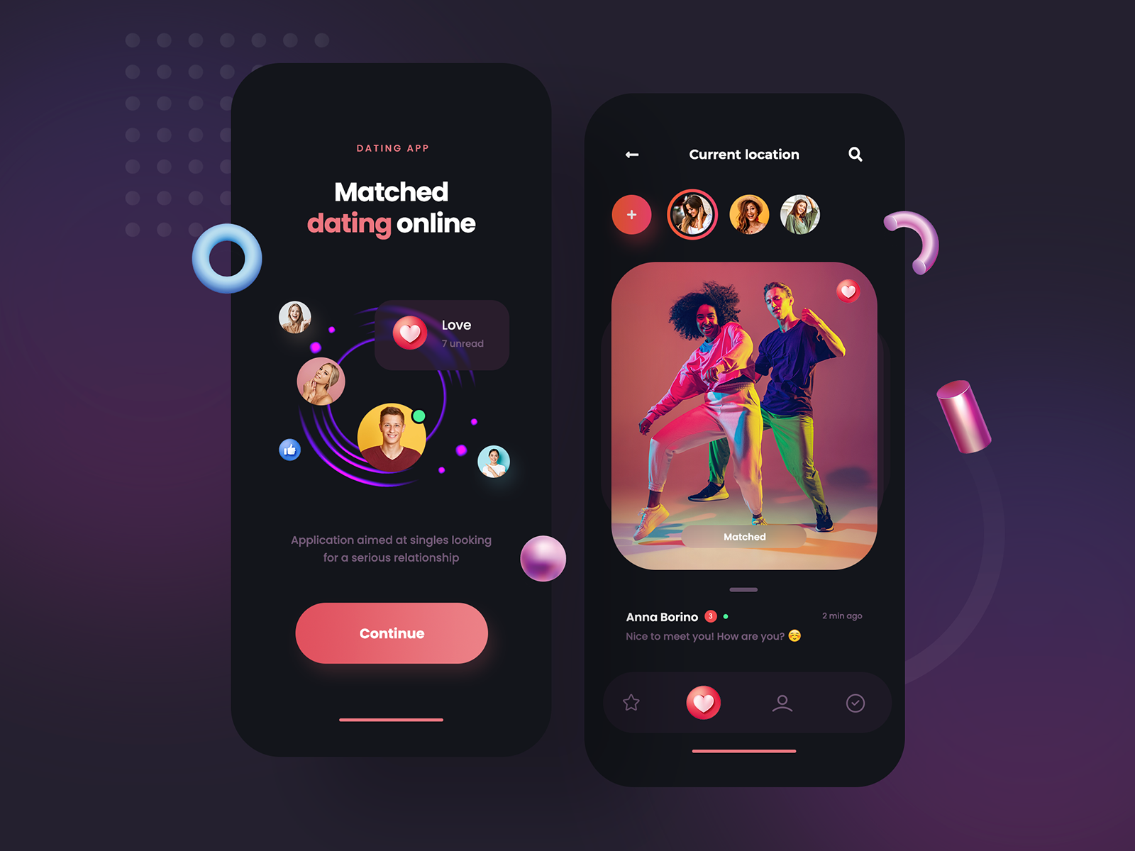 Dating app - concept - dating app template