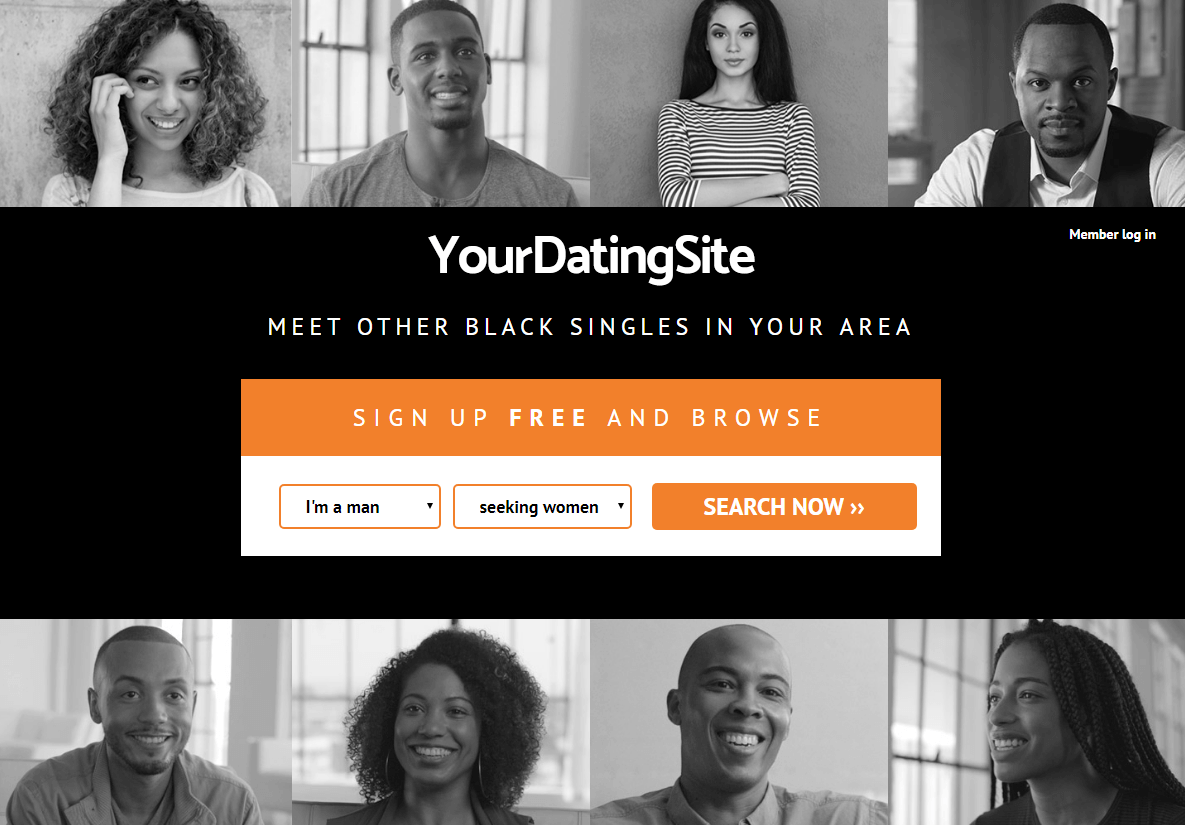 Black and Orange - dating website template