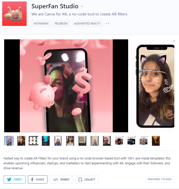 Create cool AR filters for your brand with SuperFan Studio