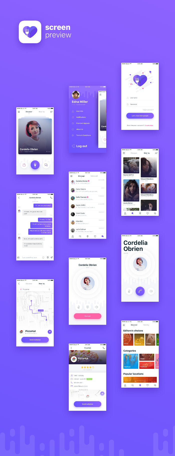 Lunchmate - dating app template