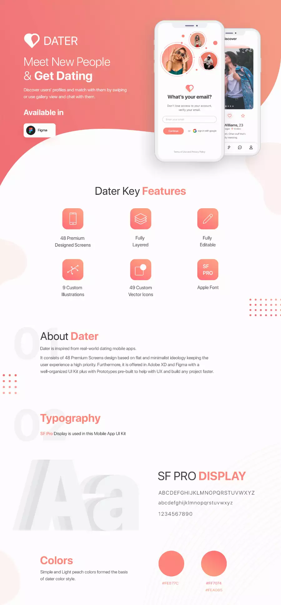 Dater - dating app template