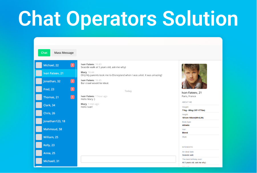 Chat operators platform with chatbots