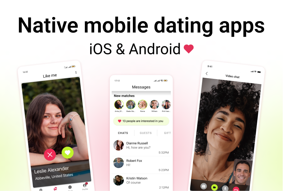 Native mobile dating apps (iOS & Android)
