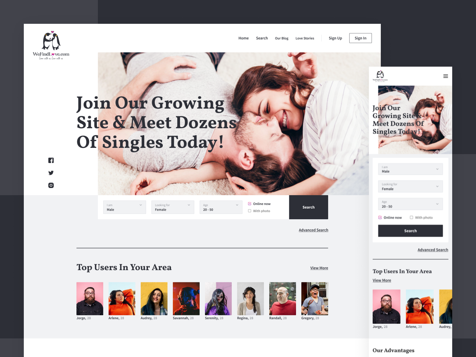 We find love - dating website template
