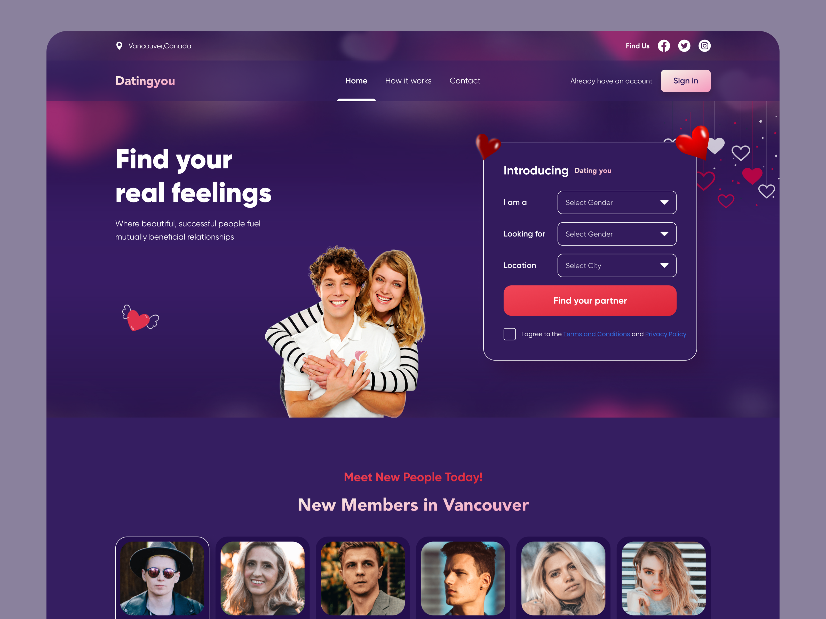 DatingYou - dating website template