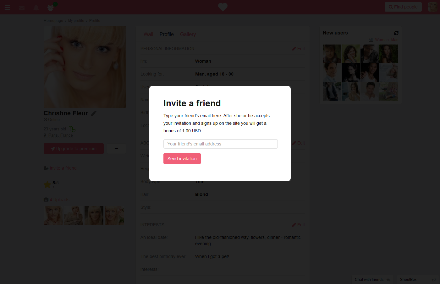 Invite friends – referral system to get more registrations