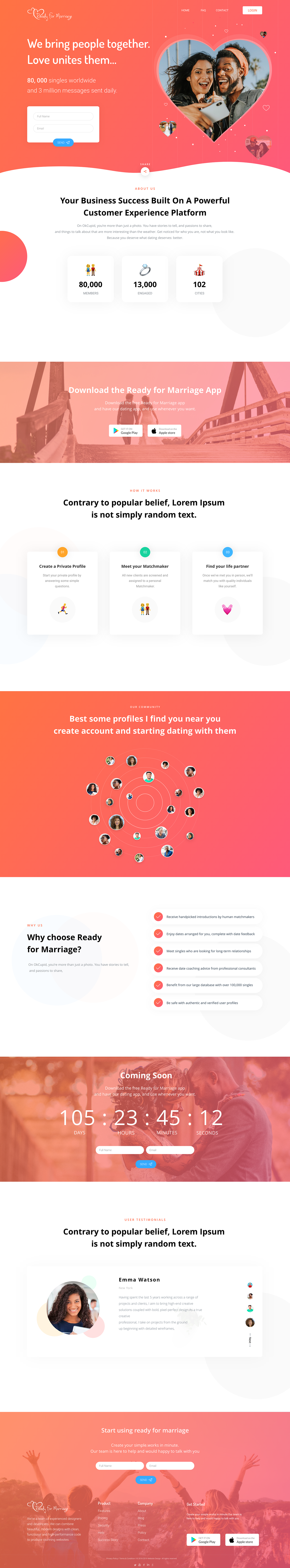 Matrimony - dating website template