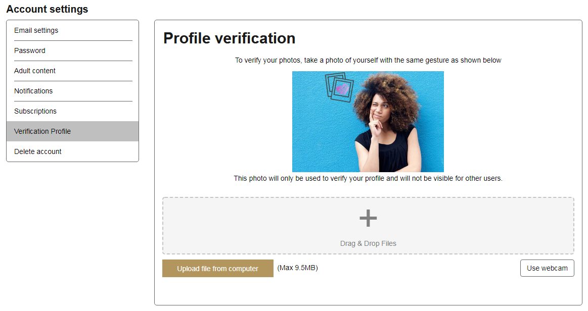 Users profile verification – Ask them to mimic a head gesture