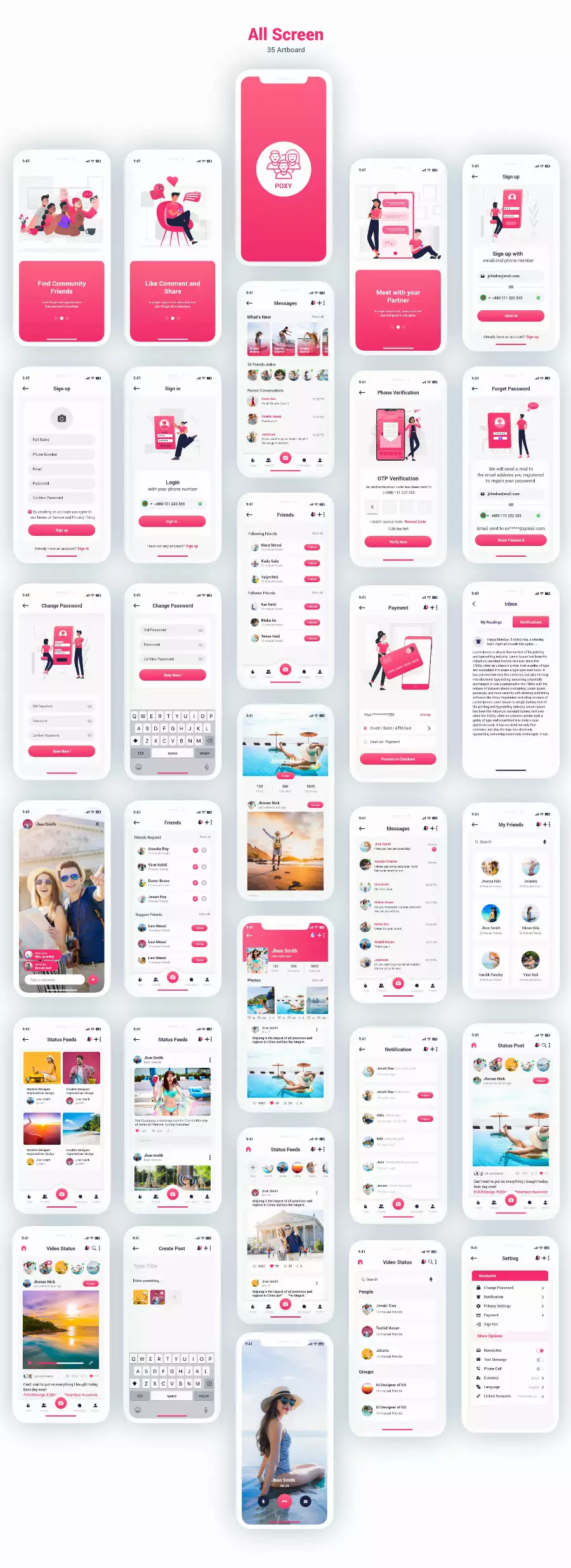 Poxy - dating app template