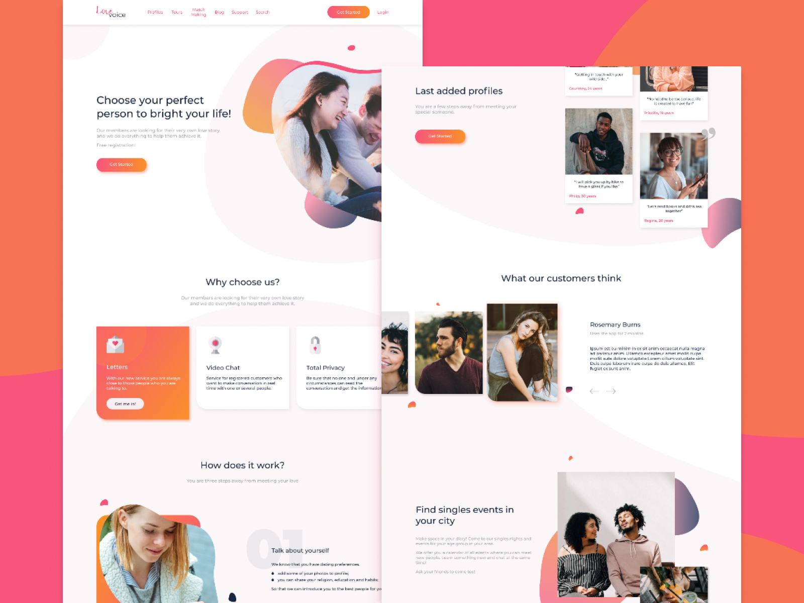 Love Voice - dating website template