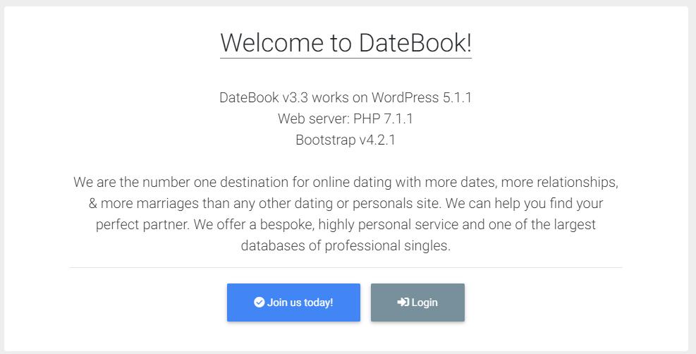 DateBook - dating website template